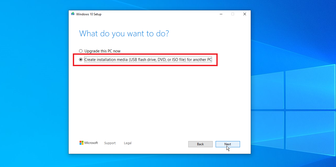 create windows 10 intall disk for pc on a mac